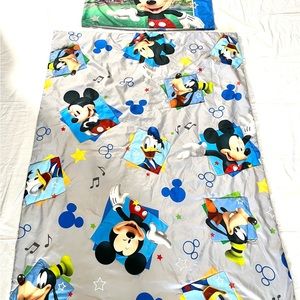 Disney Mickey Mouse Having Fun Toddler Comforter/Blanket & Matching Pillowcase